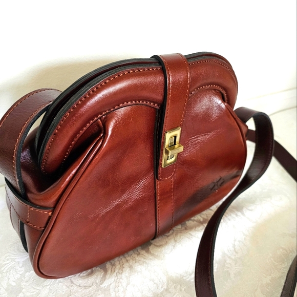 Patricia Nash Rich Brown Leather Crossbody Bag - Picture 3 of 15